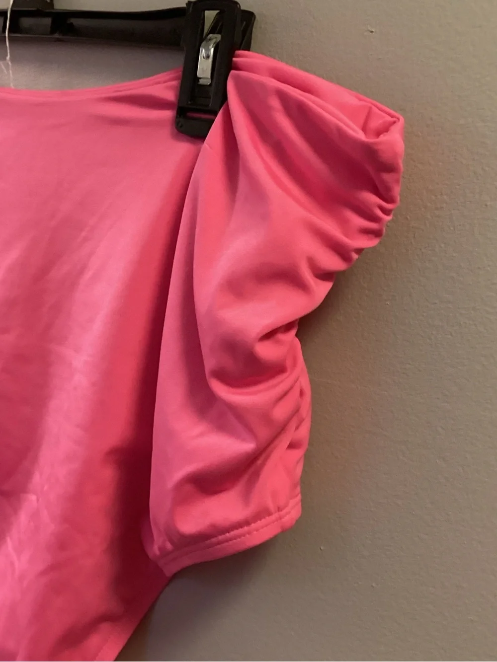 SWIM by Cacique Size 20 Hot Pink High Waisted Ruched Bikini Bottom Plus Size